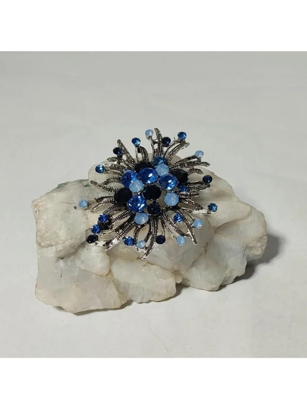 Stunning Blue And Silver Flower